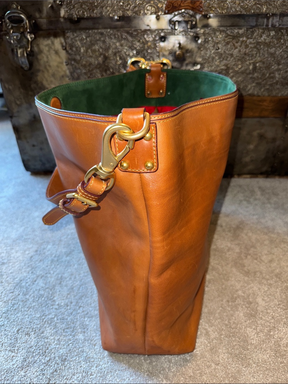 Dooney & Bourke Florentine Extra Large Courtney Sac in Natural - Picture 3 of 15